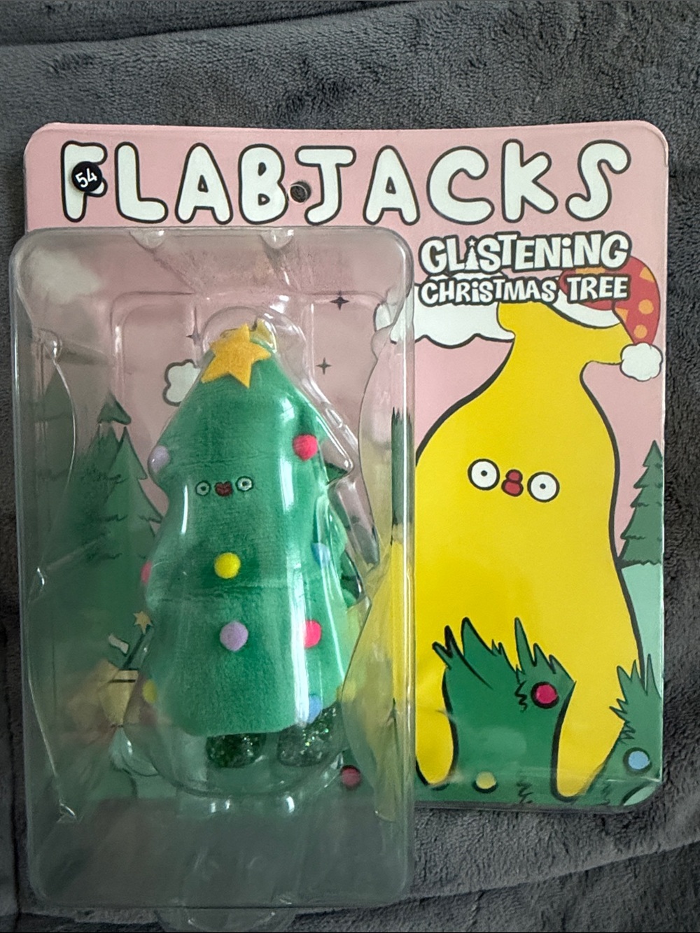 FLABJACKS!! Glistening Christmas Tree Plush Hangcard.